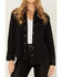 Image #3 - Levi's Women's Teodora Western Denim Studded Shirt , Black, hi-res