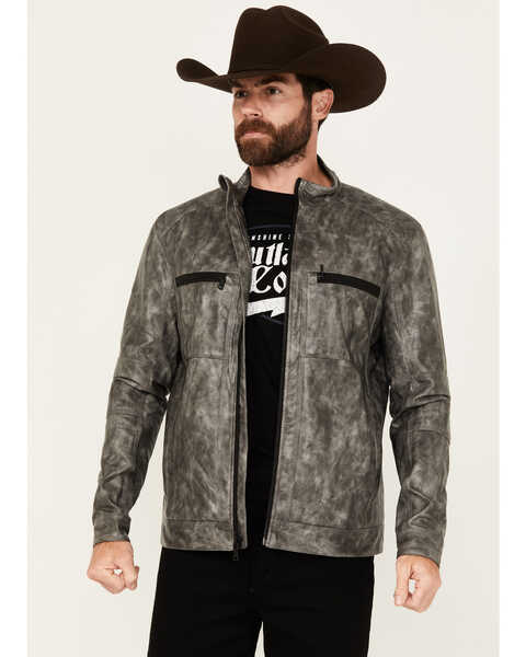 Cody James Men's Backwoods 2.0 Leather Jacket, Charcoal, hi-res