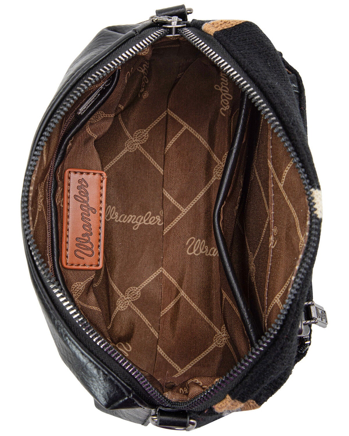 Image #4 - Wrangler Women's Daenery's Winter Southwestern Knitted Crossbody Bag, Black, hi-res