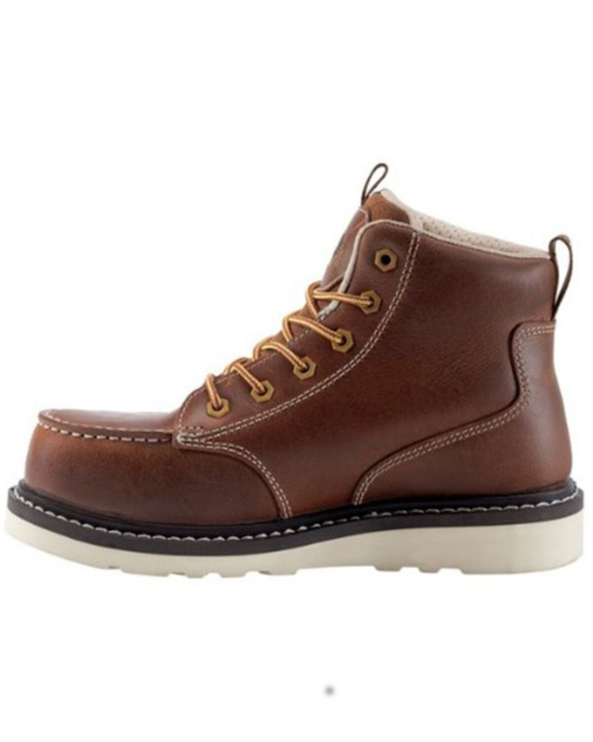 Image #2 - Avenger Men's Wedge 6" Mid Waterproof Lace-Up Work Boots - Carbon Nanofiber Toe, Brown, hi-res