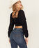 Image #4 - Idyllwind Women's Nash Romantic Ruffle Crop Top, Indigo, hi-res