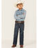Image #1 - Cody James Boys' Saguaro Dark Wash Mid Rise Stretch Slim Bootcut Jeans, Blue, hi-res