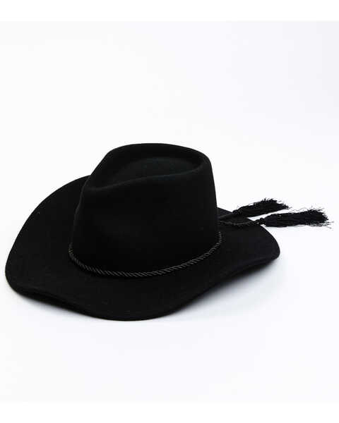 Shyanne Women's Moon Phases Felt Western Fashion Hat, Black, hi-res