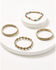 Image #1 - Shyanne Women's Golden Skyland Multi Stone Stretch Bracelet Set - 4 Piece, Gold, hi-res