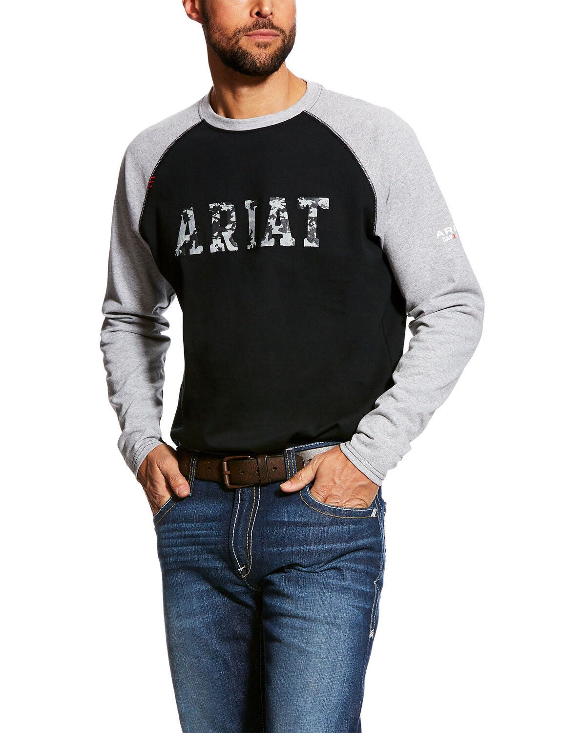 Ariat Men's FR Baseball Logo Crew Work 