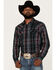 Image #1 - Gibson Men's Purple Hazed Plaid Snap Western Shirt , Purple, hi-res