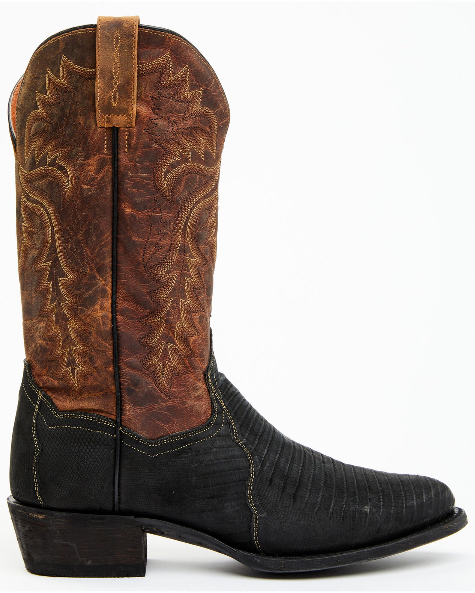 Men's King Exotic Teju Lizard Boots European Toe Handcrafted  Brown (477bd0707) main image 1