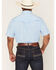 Image #4 - Ferrell Men's Tek Carson Boot Stitch Short Sleeve Snap Performance Western Shirt, Blue, hi-res