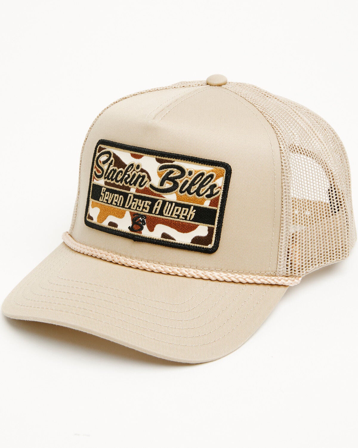 Image #1 - Stackin Bills Men's Stump Ball Cap, Tan, hi-res