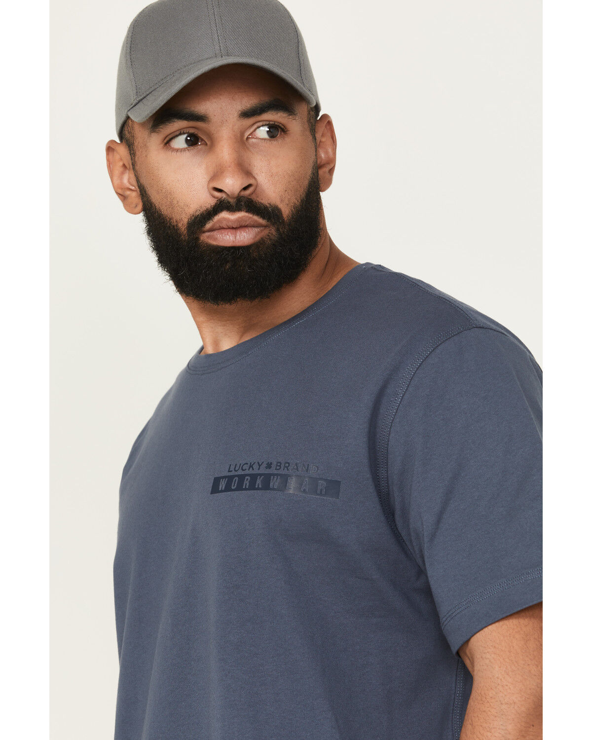 Image #2 - Lucky Brand Workwear Men's Core Logo Short Sleeve T-Shirt, Navy, hi-res