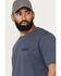 Image #2 - Lucky Brand Workwear Men's Core Logo Short Sleeve T-Shirt, Navy, hi-res