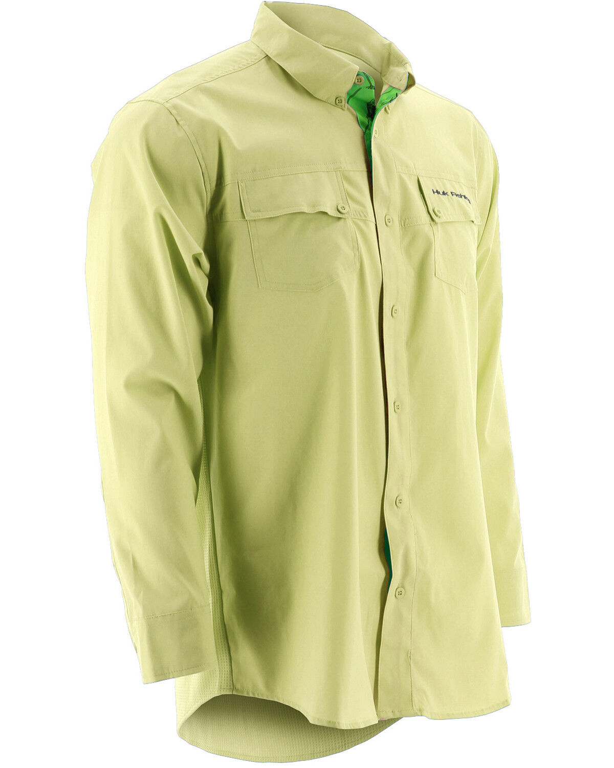 Image #1 - Huk Performance Fishing Men's Phenom Long Sleeve Shirt, Yellow, hi-res