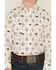 Image #3 - Panhandle Slim Boys' Novelty Steerhead Long Sleeve Snap Stretch Western Shirt, White, hi-res