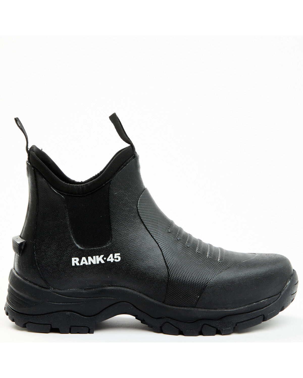 Image #2 - RANK 45® Women's Rubber Ankle Work Boots - Soft Toe, Black, hi-res