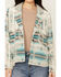 Image #3 - Rock & Roll Denim Women's Southwestern Print Fringe Jacket, Blue, hi-res