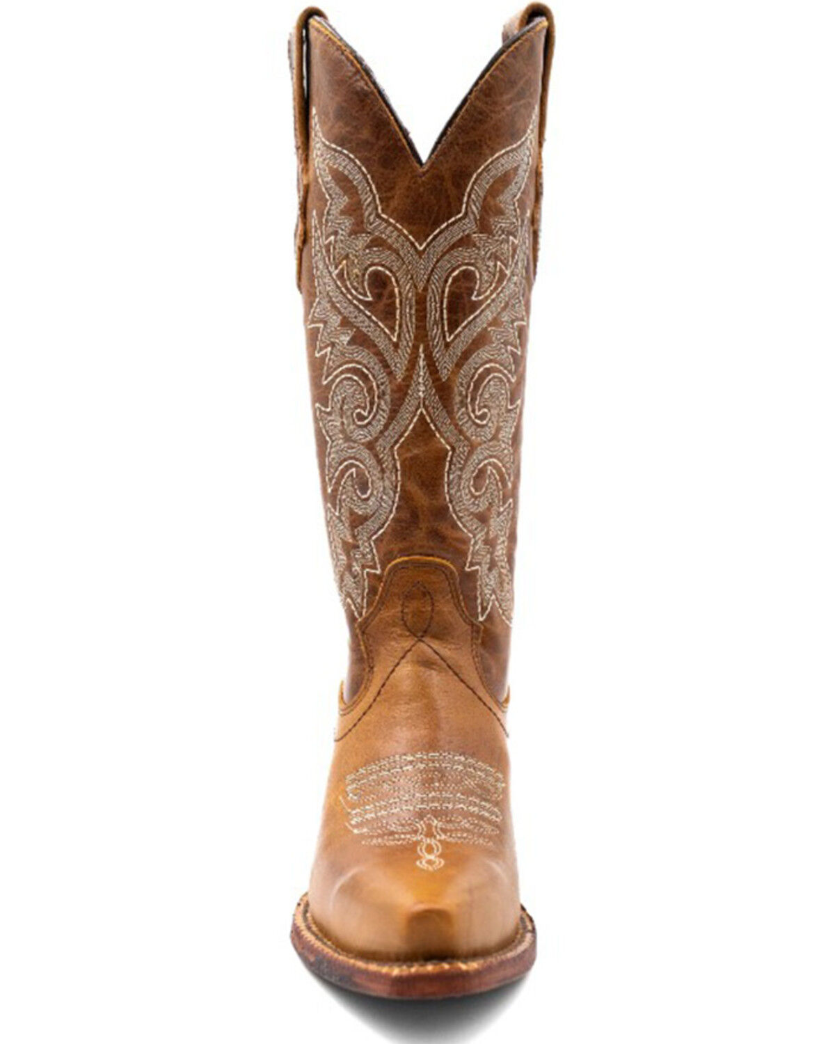 Image #4 - Ferrini Women's Mae Tall Western Boots - Snip Toe, Brown, hi-res