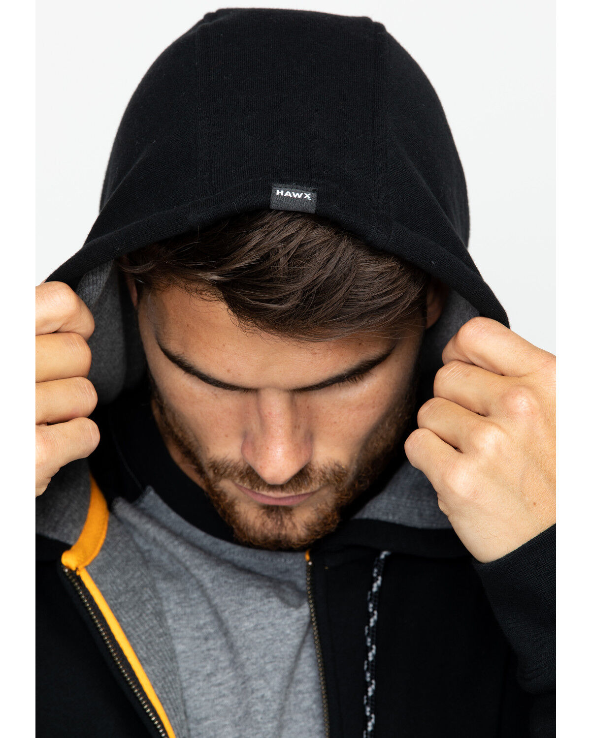 Image #4 - Hawx Men's Zip-Front Thermal Lined Hooded Jacket - Tall, Black, hi-res