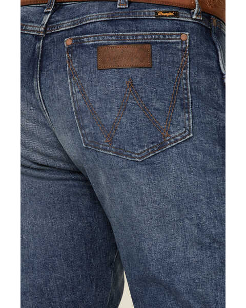 Wrangler Retro Premium Men's Haze Medium Wash Stretch Slim Bootcut Jeans , Blue, hi-res