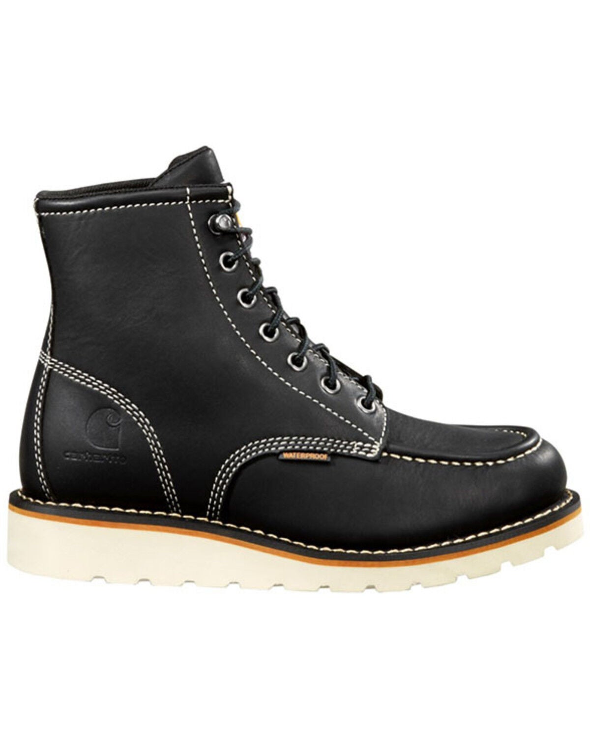 black wedge work boots