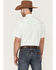 Image #4 - RANK 45® Men's 8 Seconds Short Sleeve Pearl Snap Western Tech Shirt , Aqua, hi-res