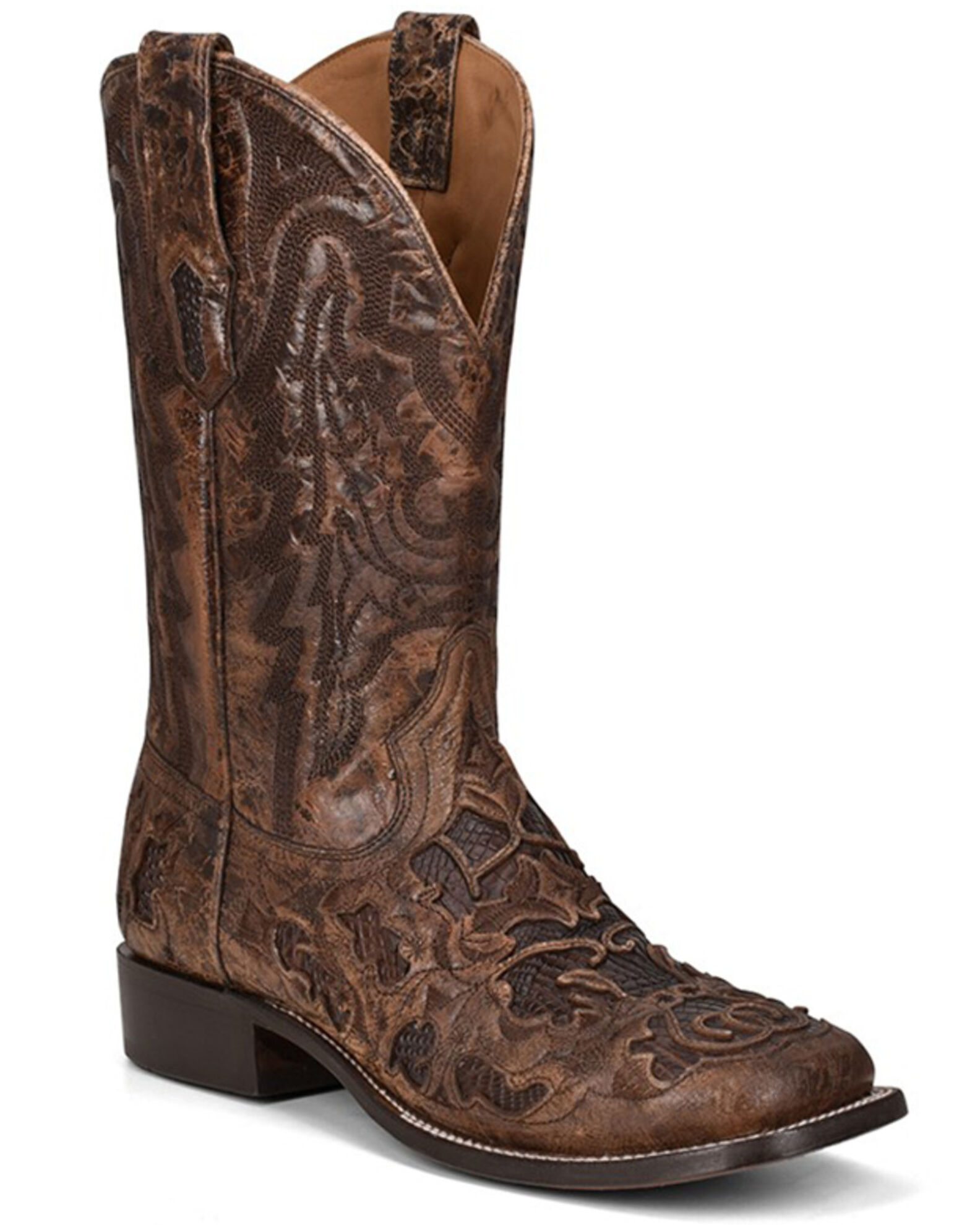 Corral Men s Exotic Alligator Inlay Western Boots Broad Square Toe Country Outfitter