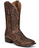 Image #1 - Corral Men's Exotic Alligator Inlay Western Boots - Broad Square Toe, Brown, hi-res