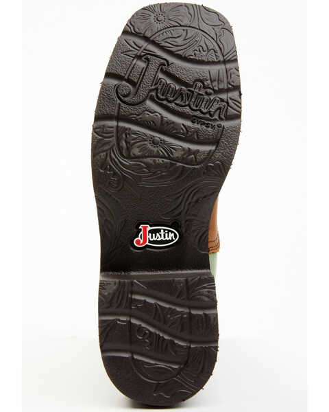 Image #7 - Justin Women's Raya Western Boots - Broad Square Toe, Brown, hi-res