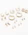 Image #1 - Shyanne Women's Multi Stud and Hoop Earring Set - 10 Piece, Gold, hi-res