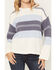 Image #3 - Originality Women's Textured Striped Sweater, Blue, hi-res