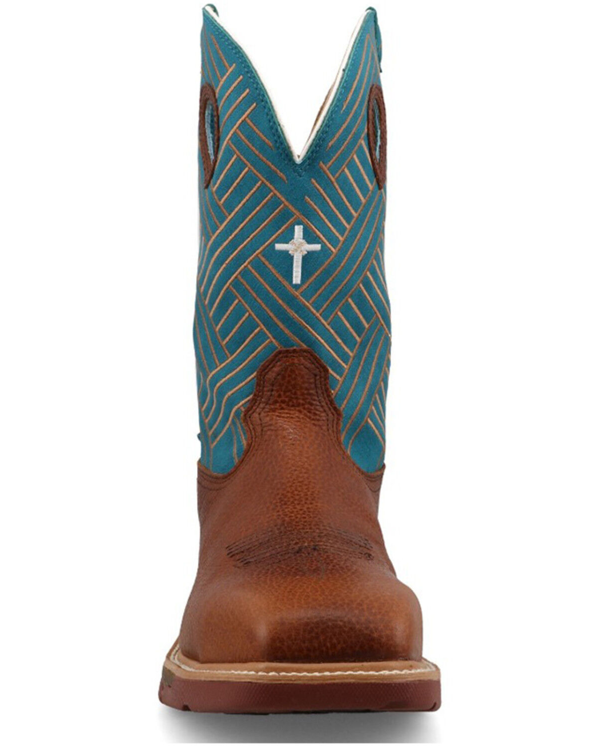 Image #4 - Twisted X Men's Pull-On Work Boots - Alloy Toe, Turquoise, hi-res
