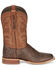 Tony Lama Men's Rowel Safari Cowhide Leather Western Boots - Square Toe , Brown, hi-res