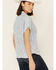 Ariat Women's Ocean Side Multi Paisley Print Short Sleeve Western Core Shirt , Blue, hi-res