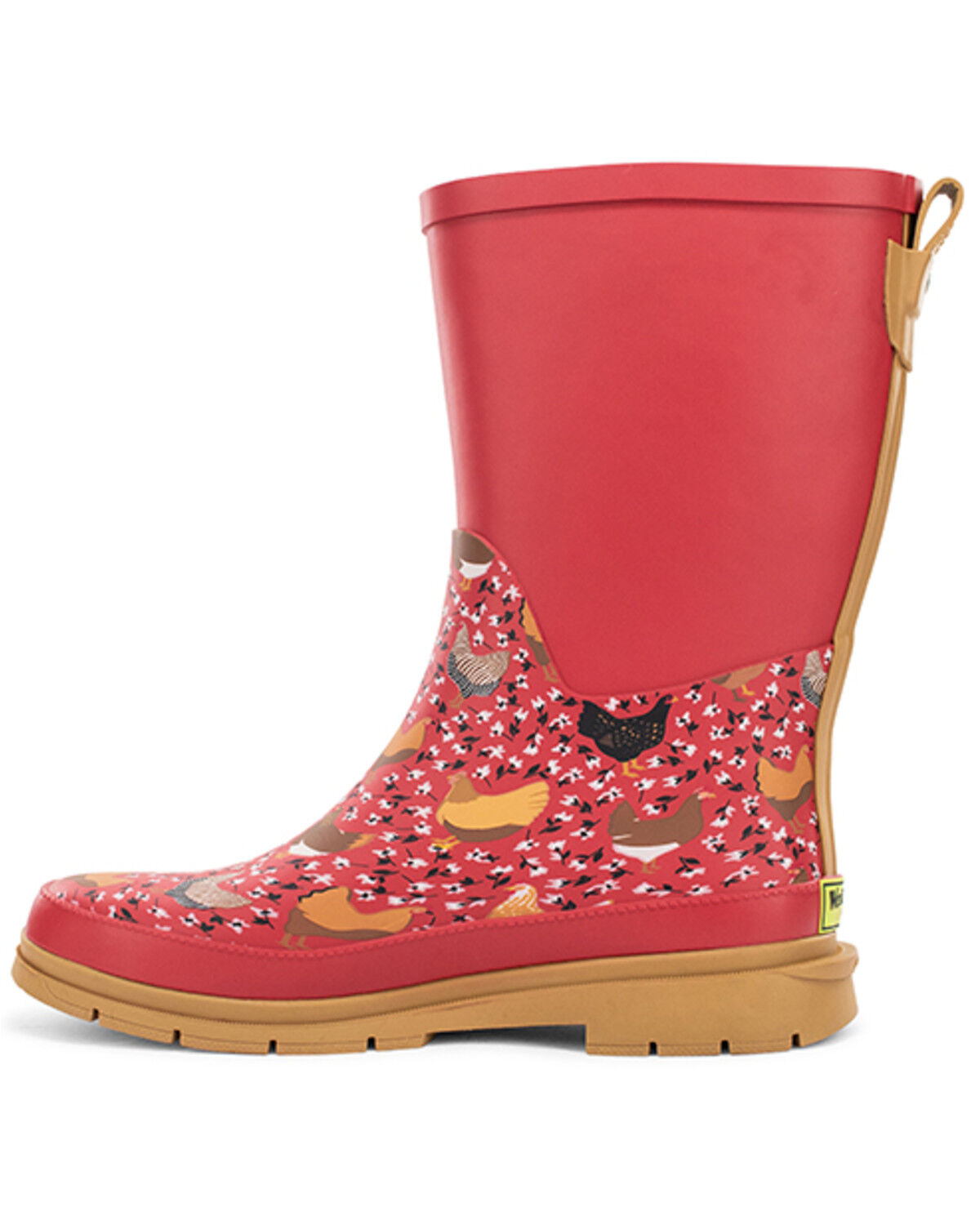 Image #3 - Western Chief Women's Golden Gals Mid Rain Boots, Red, hi-res