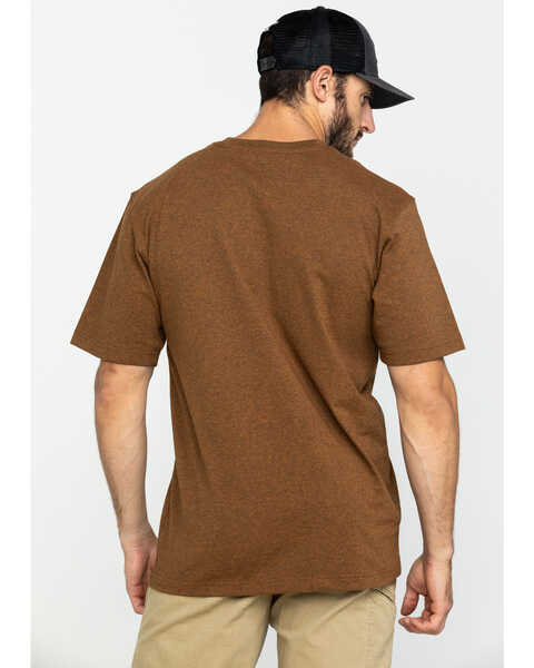 Image #2 - Carhartt Men's Loose Fit Heavyweight Logo Pocket Work T-Shirt, Brown, hi-res