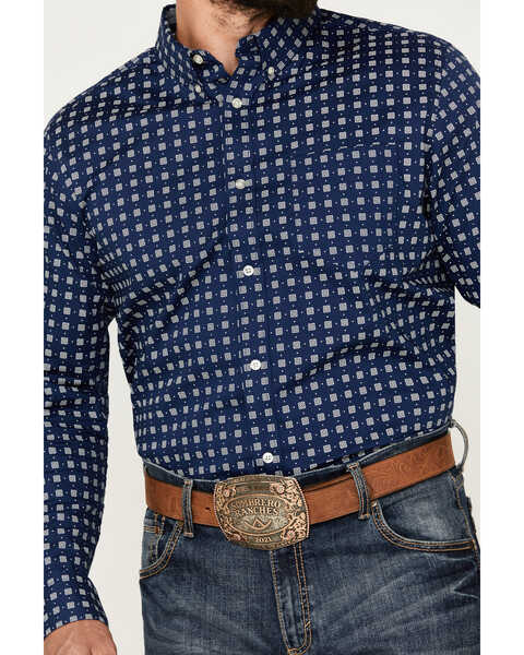 Image #3 - Cody James Men's Rough Road Geo Print Long Sleeve Stretch Button-Down Western Shirt - Tall, , hi-res