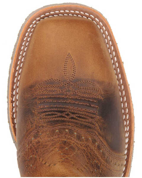 Image #9 - Double H Men's ICE Roper Western Work Boots - Broad Square Toe, Tan, hi-res