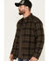 Image #2 - North River Men's Medium Plaid Print Long Sleeve Button-Down Flannel Shirt, Olive, hi-res