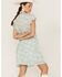 Image #3 - Stetson Women's Feather Print Button-Front Dress, Blue, hi-res