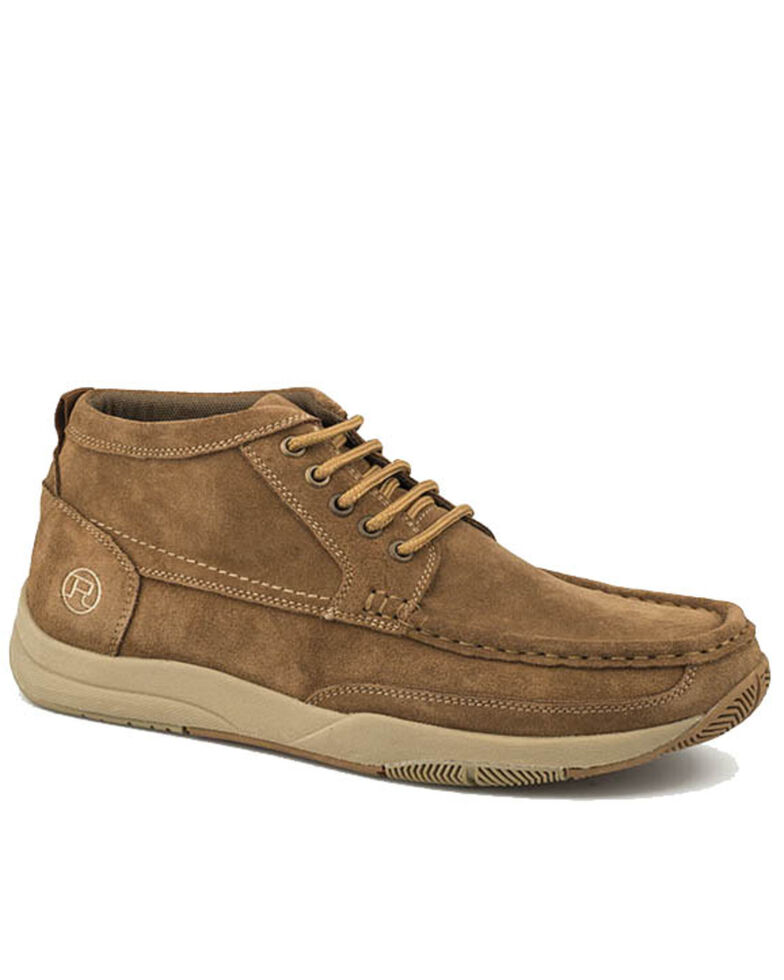 Roper Men's Clearcut Tan Driving Shoes - Moc Toe, Tan, hi-res