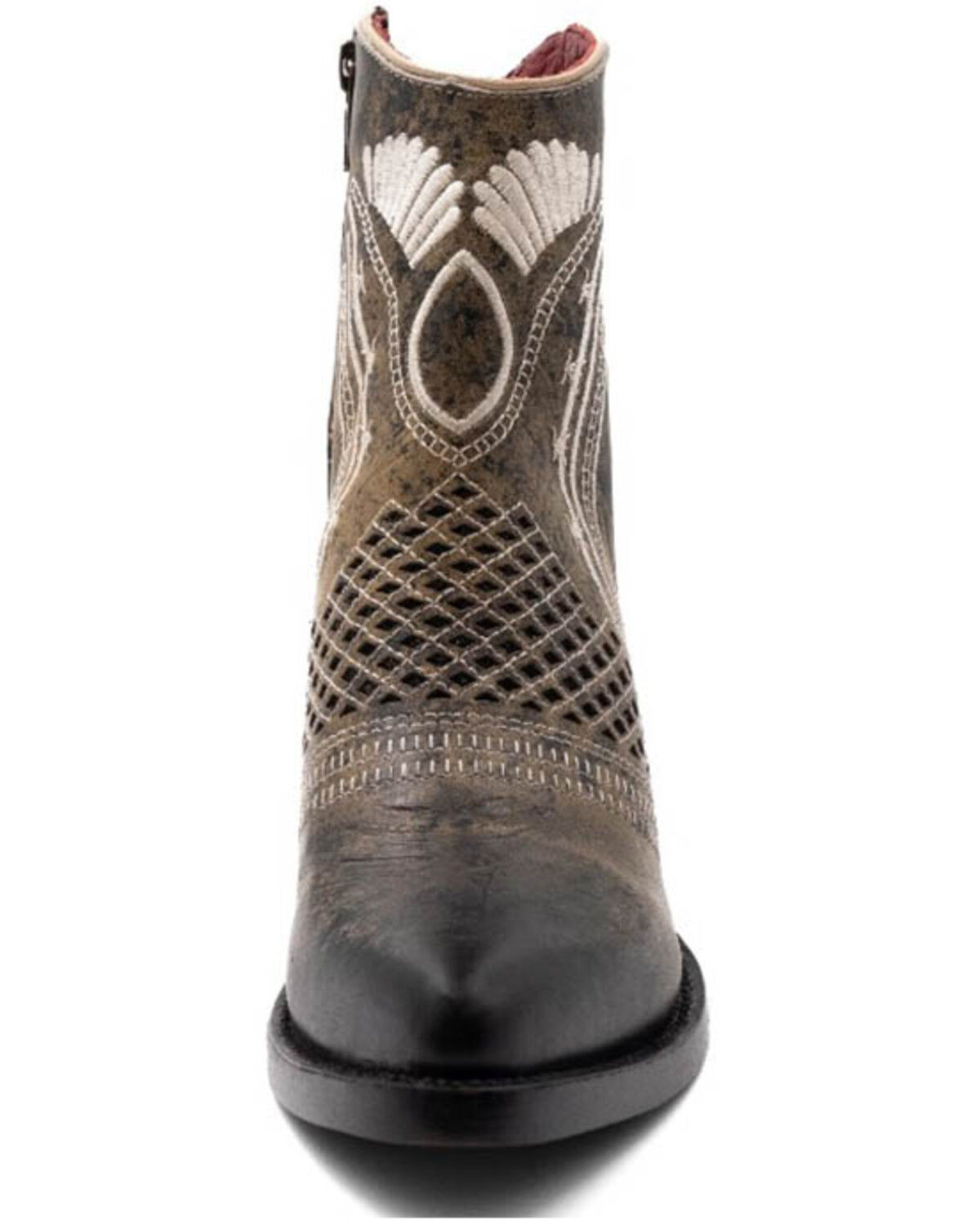 Image #3 - Ferrini Women's Savannah Fashion Booties - Round Toe, Dark Brown, hi-res
