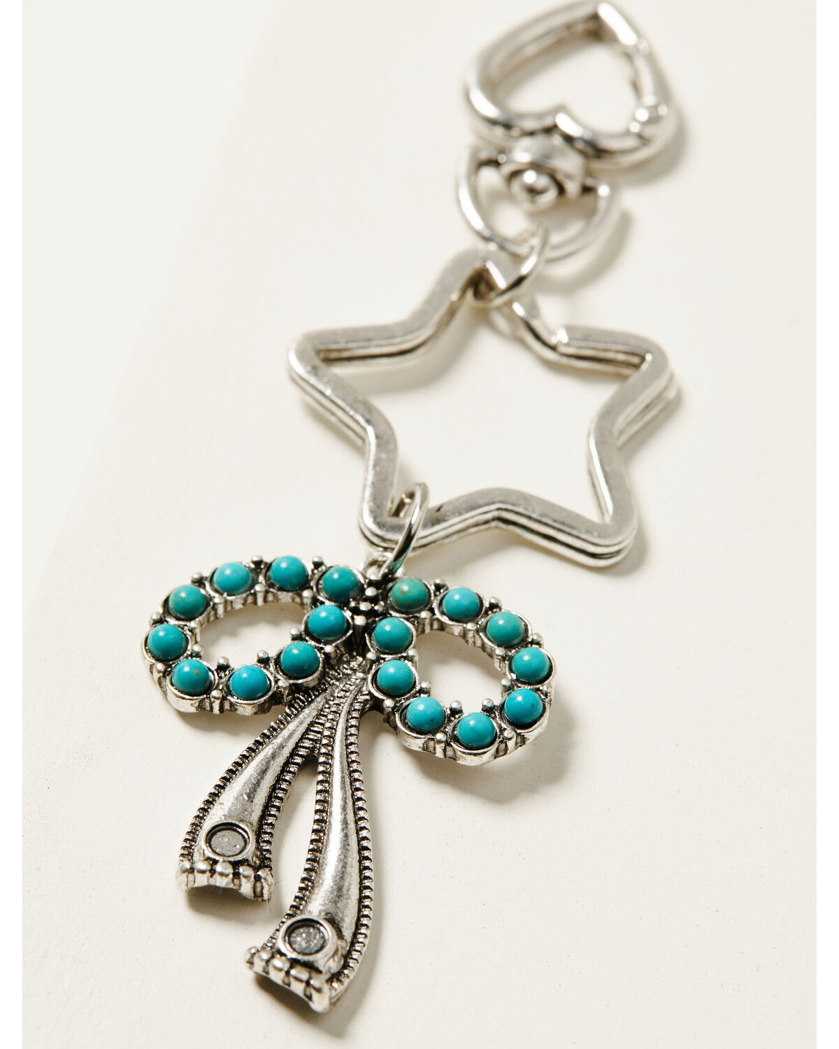 Image #3 - Shyanne Women's Star Turquoise Bow Bag Charm, Silver, hi-res