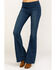 Image #1 - Free People Women's Dark Wash Flare Penny Pull On Jeans, , hi-res