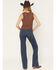 Image #3 - Shyanne Women's Balsam Dark Wash High Rise Slim Wide Leg Stretch Denim Jeans, Dark Wash, hi-res