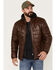 Image #1 - Mauritius Men's Leather Puffer Jacket, Cognac, hi-res