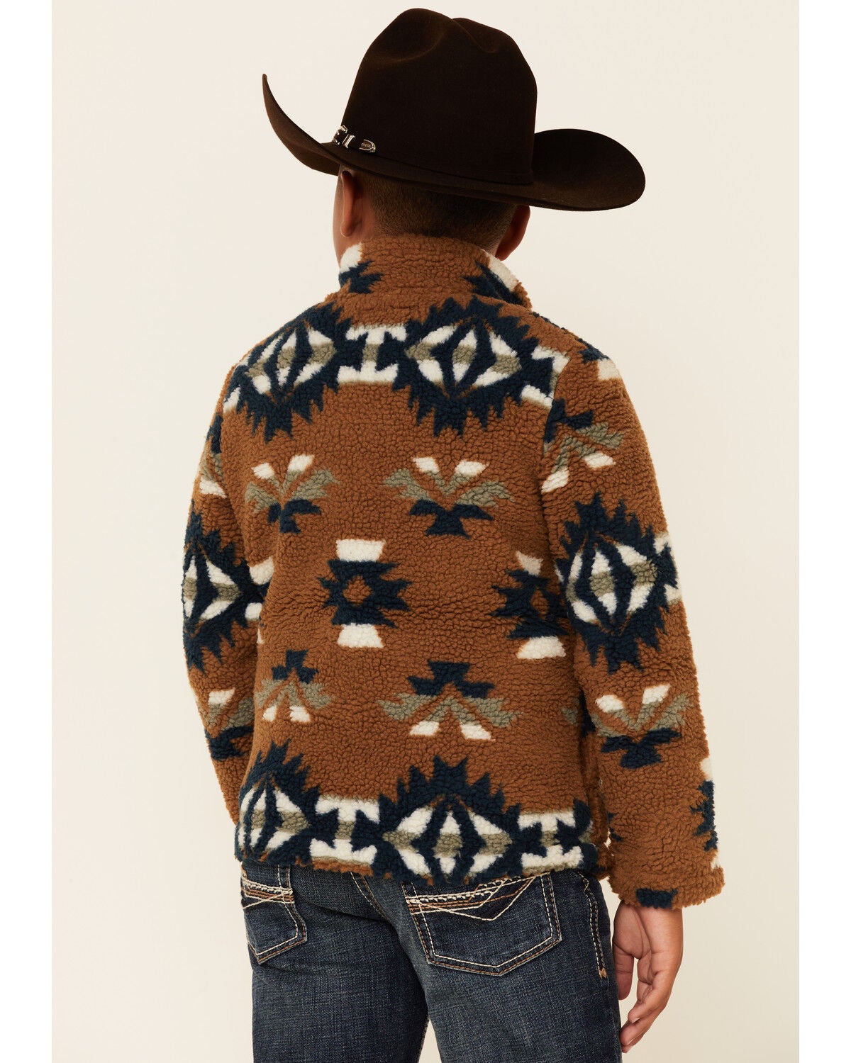 brown sherpa pullover