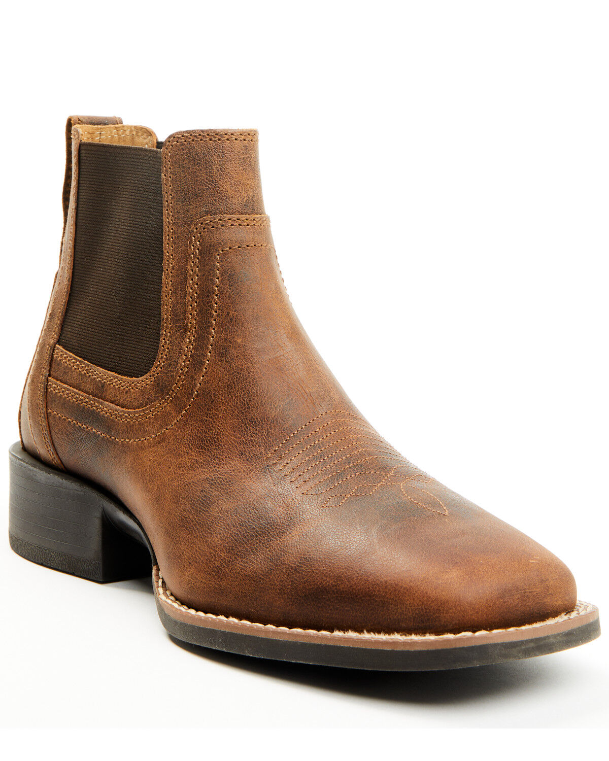 Image #1 - Cody James Men's Ace Chelsea Boots - Broad Square Toe, Brown, hi-res
