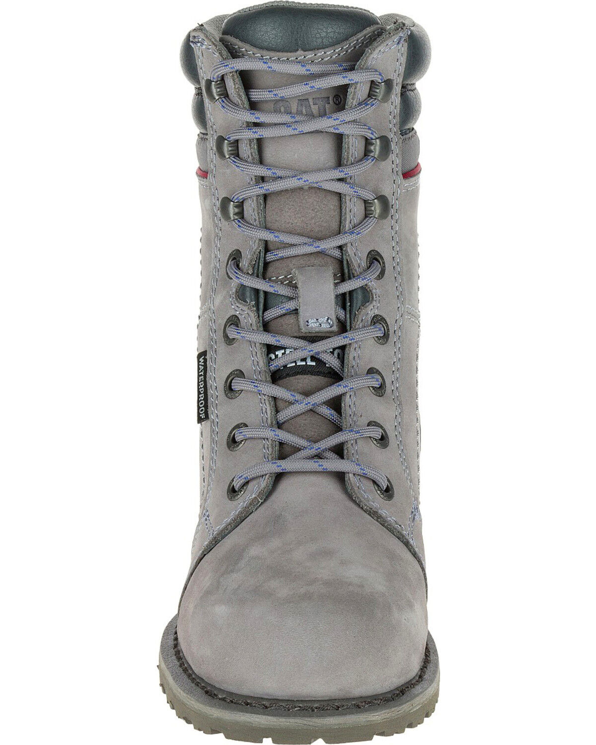 Image #4 - CAT Women's Echo Waterproof Work Boots - Steel Toe, Grey, hi-res