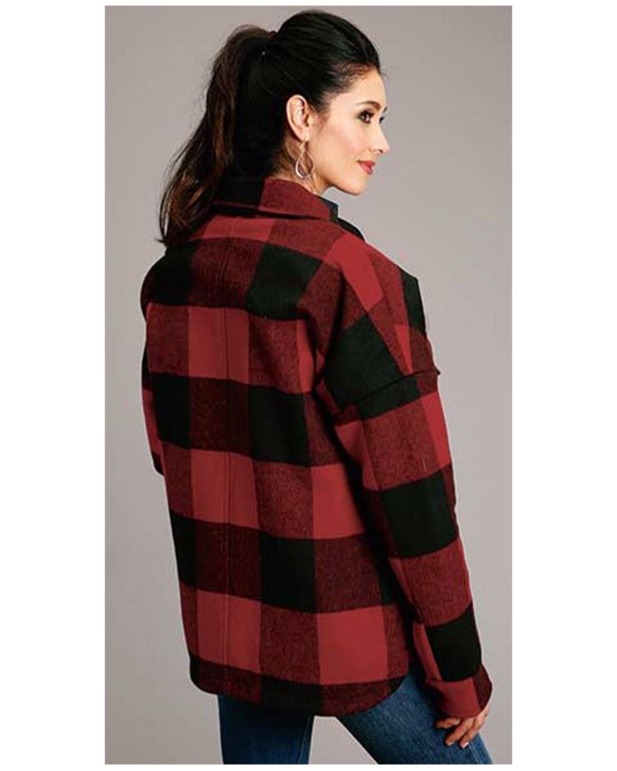 red buffalo plaid coat