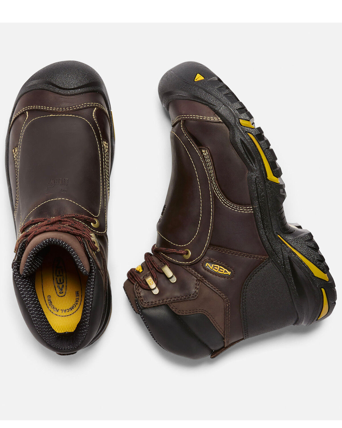 Image #4 - Keen Men's Mt. Vernon Met Guard Work Boots - Steel Toe, Brown, hi-res