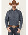 Cody James Core Men's Wicker Small Plaid Long Sleeve Button-Down Western Shirt , Blue, hi-res